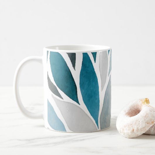 Baumblätter Kaffeetasse (Mit Donut)