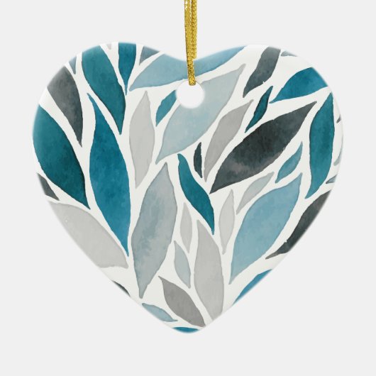Baumblätter Keramik Ornament (Vorne)