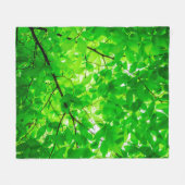 Baumblattmuster Fleecedecke (Vorderseite (Horizontal))