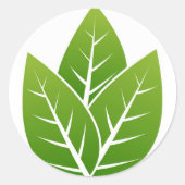 Baumblattzeichen Runder Aufkleber (Vorderseite)