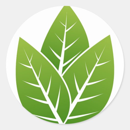 Baumblattzeichen Runder Aufkleber (Vorderseite)