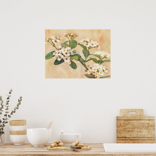 Baumblüten Blumenkunst Druck Poster (Küche)
