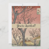 Baumblüten Pflaumengarten Japanisch Einladung (Vorderseite)