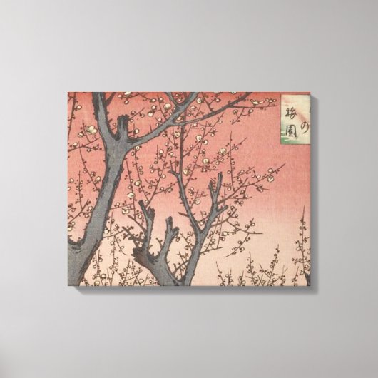 Baumblüten Pflaumengarten Japanisch Leinwanddruck (Vorderseite)