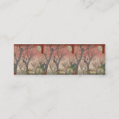 Baumblüten Pflaumengarten Japanisch Mini Visitenkarte (Rückseite)