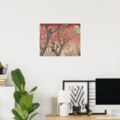 Baumblüten Pflaumengarten Japanisch Poster (Heimbüro)