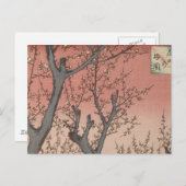 Baumblüten Pflaumengarten Japanisch Postkarte (Vorne/Hinten)