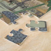 Baumblüten Pflaumengarten Japanischer Holzblock Puzzle (Seite)