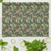 Baumbraun und grüne Camouflage für Vater Geschirrtuch (Gefaltet)