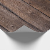 Baumbretter im Hintergrund rustikal Geschenkpapier (Ecke)
