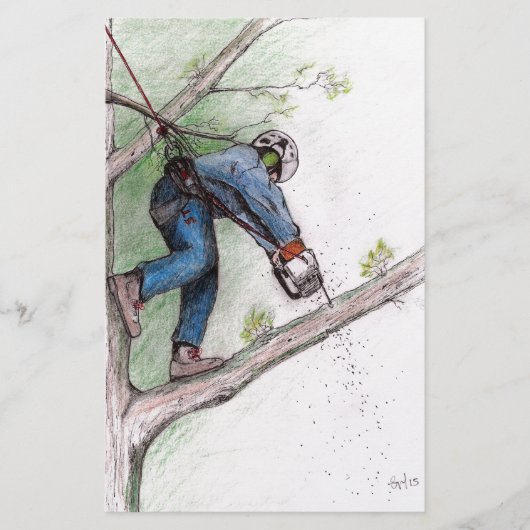 Baumchirurg Arborist Briefpapier (Vorderseite)