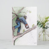 Baumchirurg Arborist Briefpapier (Stehend Vorderseite)