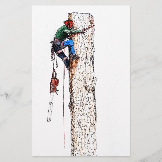 Baumchirurg Arborist Briefpapier (Vorderseite)