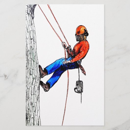 Baumchirurg Arborist Briefpapier (Vorderseite)