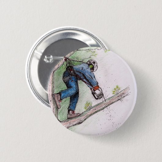 Baumchirurg Arborist Button (Vorne & Hinten)