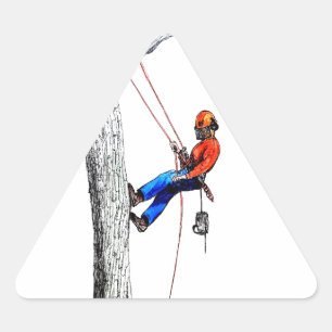 Baumchirurg Arborist Dreieckiger Aufkleber