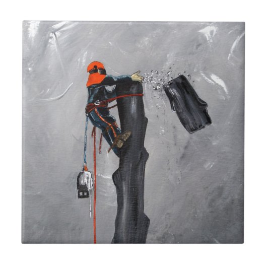 Baumchirurg Arborist Fliese (Vorderseite)