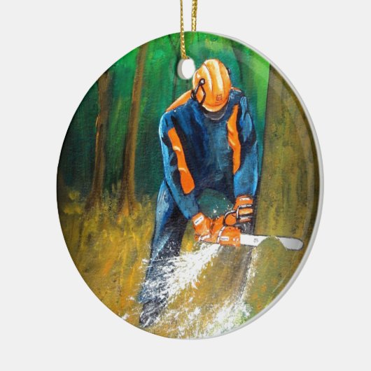 Baumchirurg Arborist Forester Keramikornament (Links)