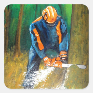 Baumchirurg Arborist Forester Quadratischer Aufkleber