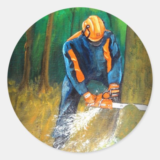 Baumchirurg Arborist Forester Runder Aufkleber (Vorderseite)