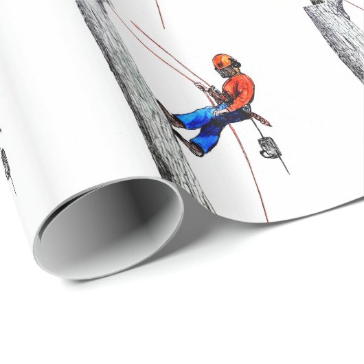 Baumchirurg Arborist Geschenkpapier (Rolleneckpunkt)