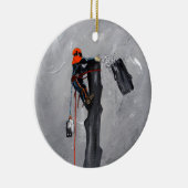 Baumchirurg Arborist Keramik Ornament (Rechts)