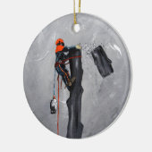 Baumchirurg Arborist Keramik Ornament (Links)