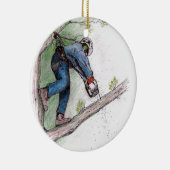 Baumchirurg Arborist Keramikornament (Rechts)