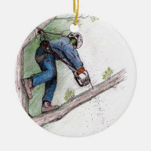 Baumchirurg Arborist Keramikornament