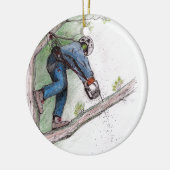 Baumchirurg Arborist Keramikornament (Links)
