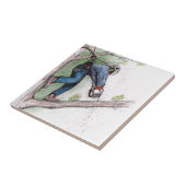 Baumchirurg Arborist Lumberjack Fliese (Seite)