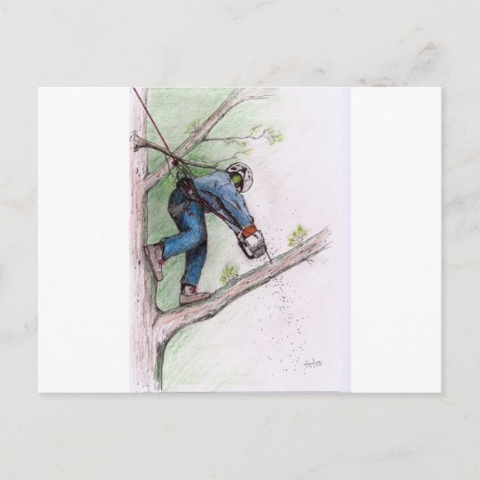 Baumchirurg Arborist Lumberjack Postkarte (Vorderseite)