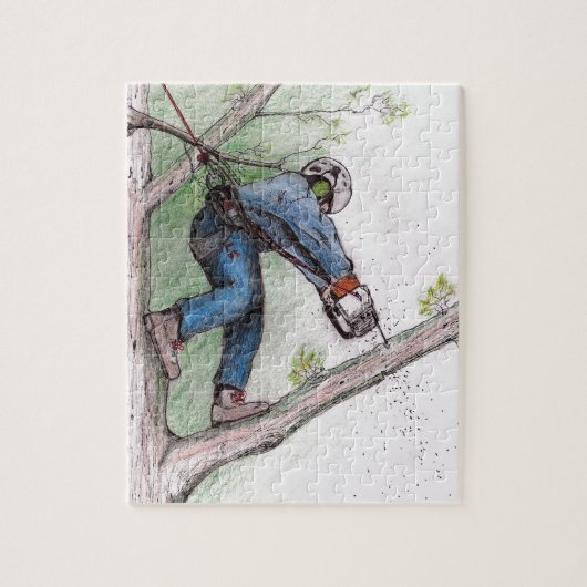 Baumchirurg Arborist Lumberjack Puzzle (Vertikal)
