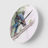 Baumchirurg Arborist Lumberjack Runde Wanduhr (Winkel)