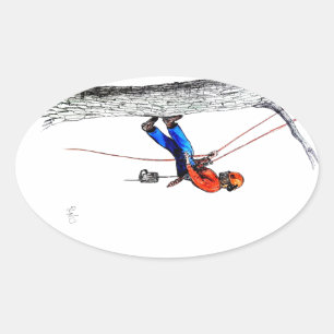 Baumchirurg Arborist Ovaler Aufkleber