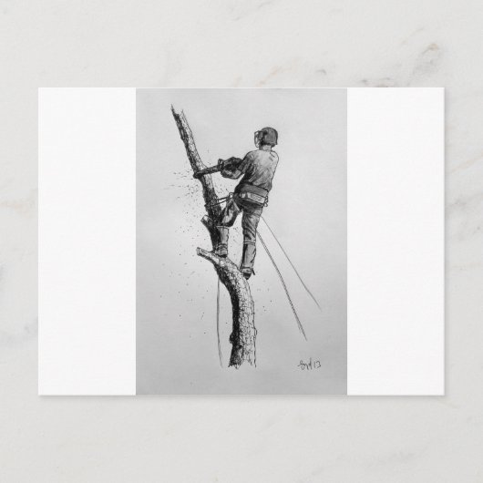 Baumchirurg Arborist Postkarte (Vorderseite)