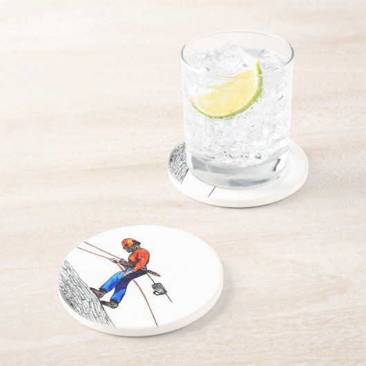 Baumchirurg Arborist Untersetzer (Seite)