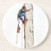 Baumchirurg Arborist Untersetzer (Vorne)