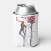 Baumchirurg Arborist Valentine Card Dosenkühler (Kanne Vorderseite)
