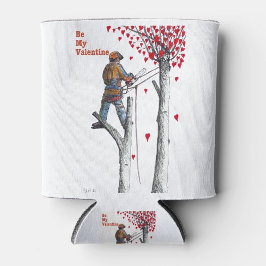 Baumchirurg Arborist Valentine Card Dosenkühler (Vorderseite)