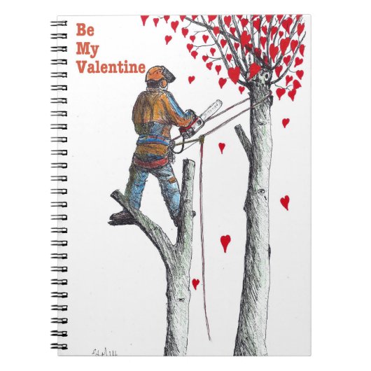 Baumchirurg Arborist Valentine Card Notizblock (Vorderseite)