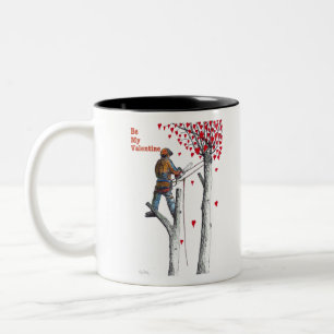Baumchirurg Arborist Valentine Card Zweifarbige Tasse