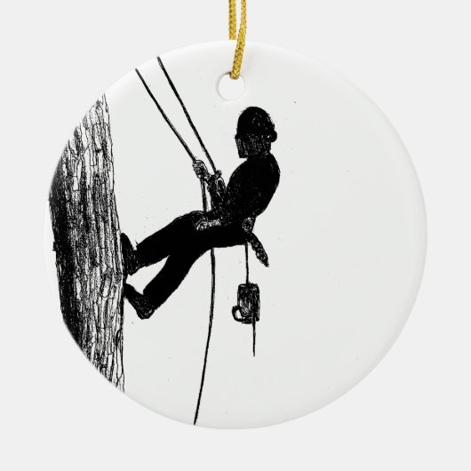 Baumchirurg Arborist Weihnachtsgeschenk Keramik Ornament (Vorne)