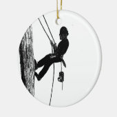 Baumchirurg Arborist Weihnachtsgeschenk Keramik Ornament (Links)