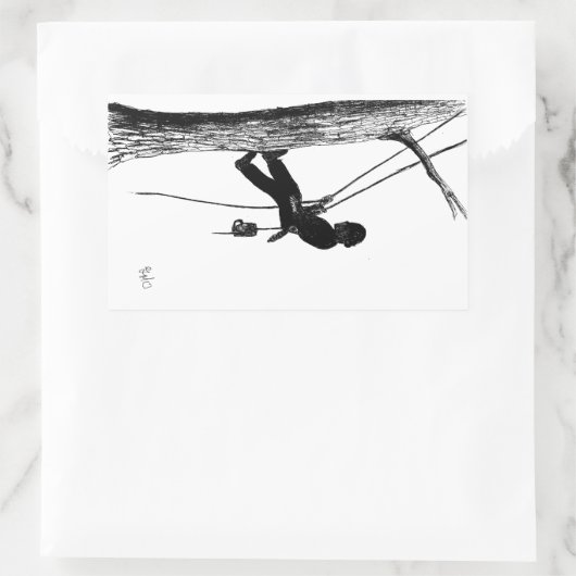 Baumchirurg Arborist Weihnachtsgeschenk Rechteckiger Aufkleber (Tasche)