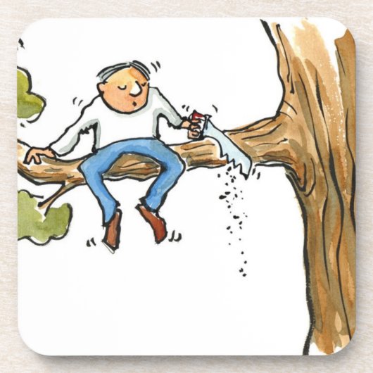 Baumchirurg Getränkeuntersetzer (Vorderseite)