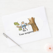 Baumchirurg Ovaler Aufkleber (Umschlag)