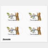 Baumchirurg Ovaler Aufkleber (Blatt)