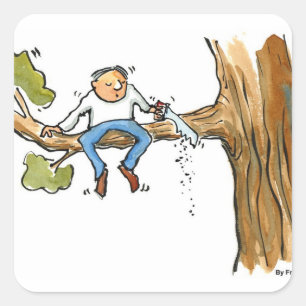 Baumchirurg Quadratischer Aufkleber