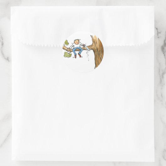 Baumchirurg Runder Aufkleber (Tasche)